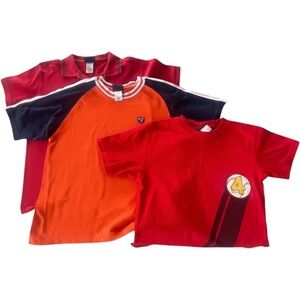 OshKosh Bgosh Shirts Lot Boys 7 Red Orange Blue Polo Raglan Graphic Baseball Tee
